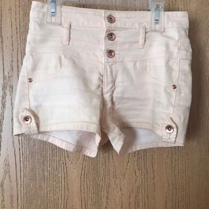 Light peach high waisted shorts